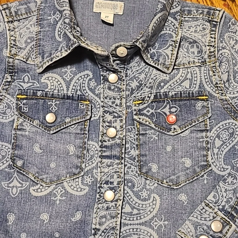Gymboree Lightweight Denim Blue Shirt Dress - Girls 2T